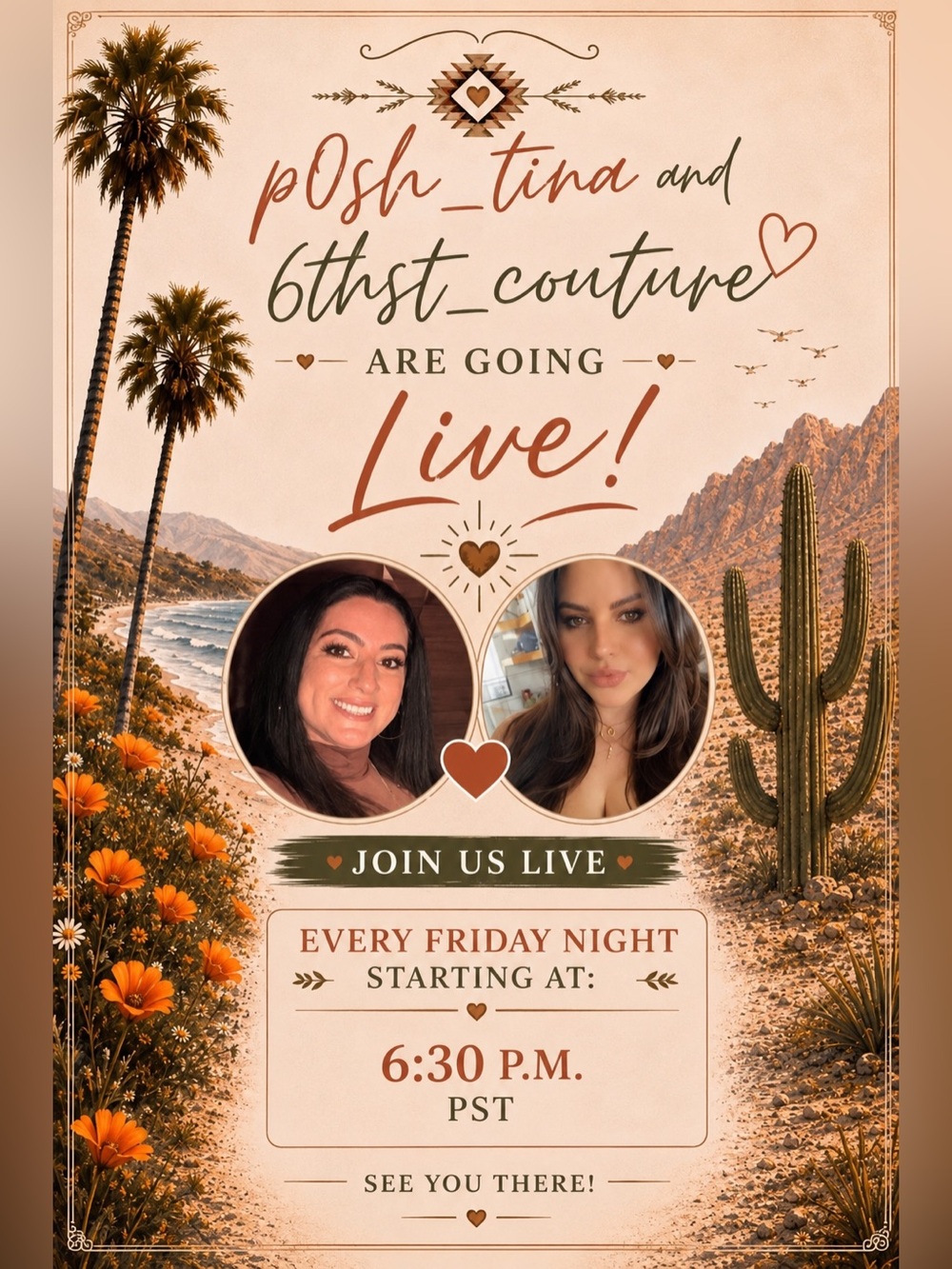 ✨posh_tina & 6thst_couture Are Going LIVE✨